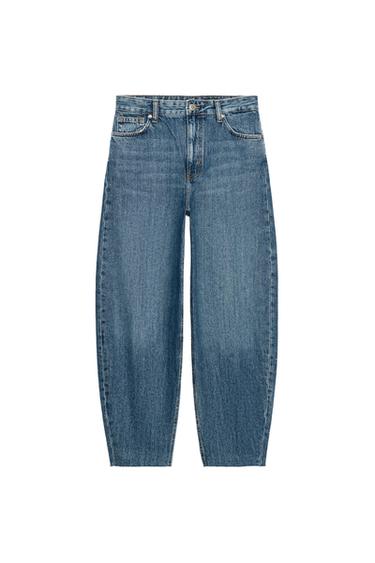 JEANS ZW COLLECTION BARREL TIRO ALTO - Índigo de Zara