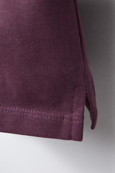 BASIC HEAVY WEIGHT T-SHIRT - Dark aubergine by Zara - Image 3