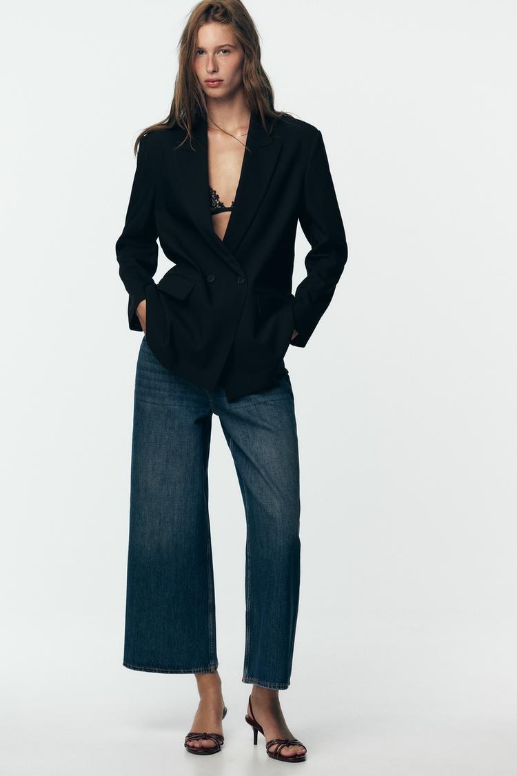 Oversized Blazer Blazer Noir Femme Zara BLAZER CROISÉE OVERSIZE