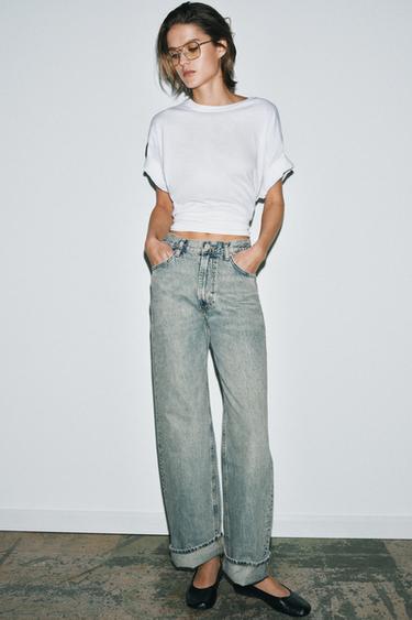 JEAN ZW COLLECTION BAGGY TAILLE MOYENNE - Bleu clair de Zara