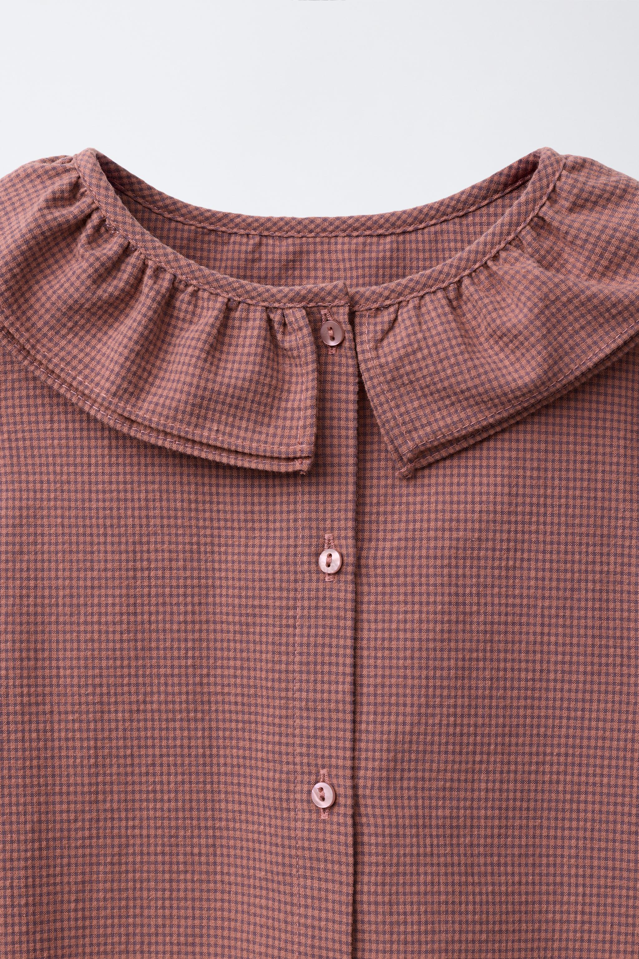 CHEMISE DOUBLE COL CARREAUX VICHY