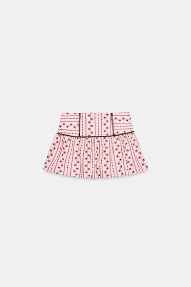 EMBROIDERED SKORT - Pink by Zara - Image 6