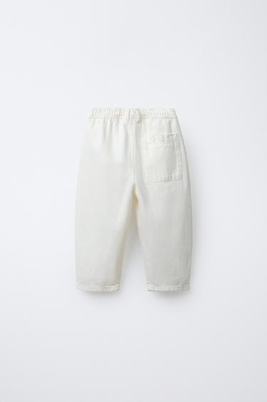 TROUSERS WITH BUTTONS - Ecru by Zara