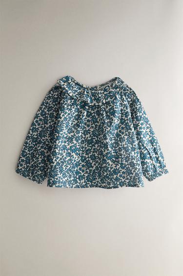 CHEMISE À FLEURS BÉBÉ - Écru / Bleu de Zara - Image 0