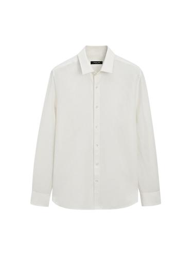 Camisa regular fit mezcla lino - Crudo de Zara