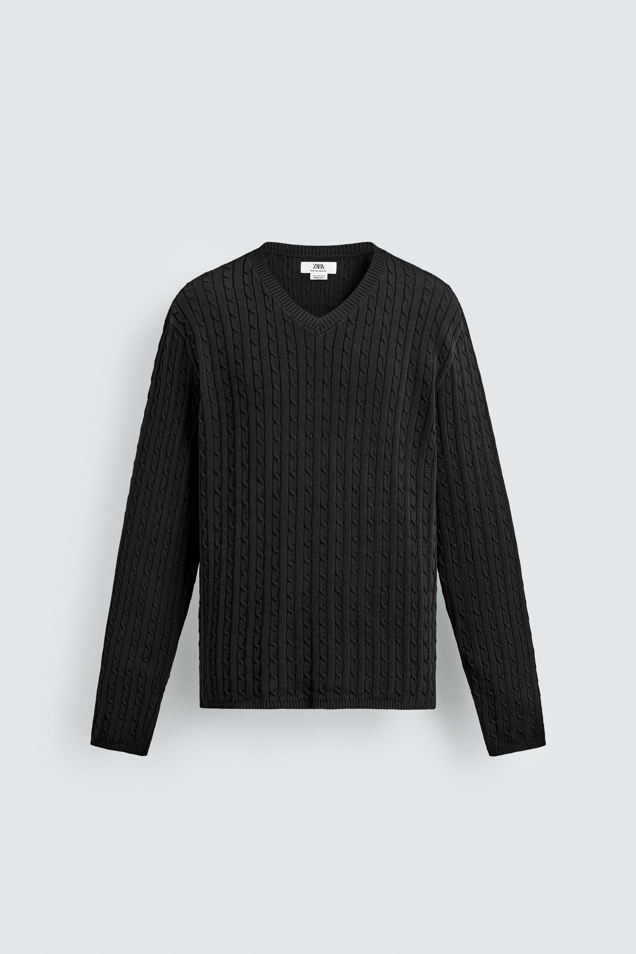 20日消去  ZARA  ケーブルニット ケーブルニットカラーブロックセーター - マルチカラ― | ZARA Japan / 日本
