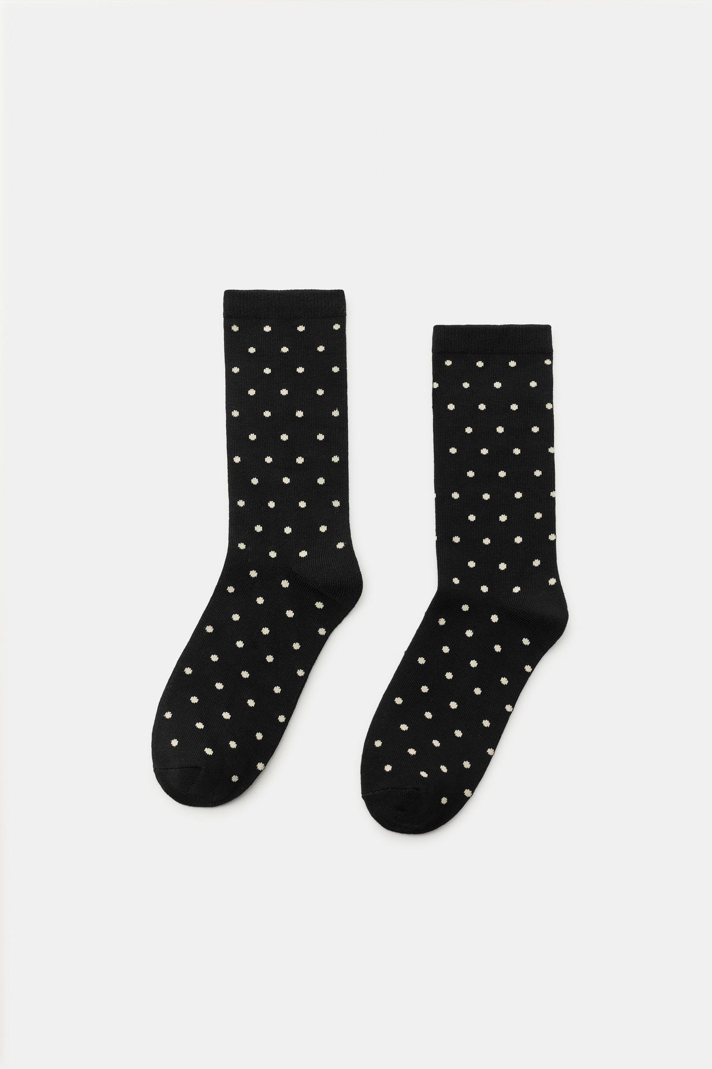 Носки Polka Dot, с принтом — Zara, цвет: Чёрный — фото 3