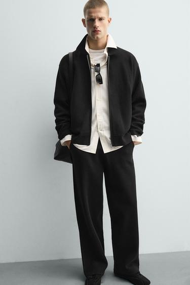 KNITTED WIDE-LEG TROUSERS - Black by Zara - Image 5