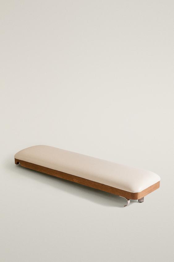 Zara ADJUSTABLE LEATHER LADDER BENCH - Oyster-white - Image 0