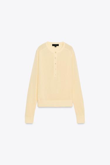PLAIN KNIT SWEATER - Butter by Zara - Image 5