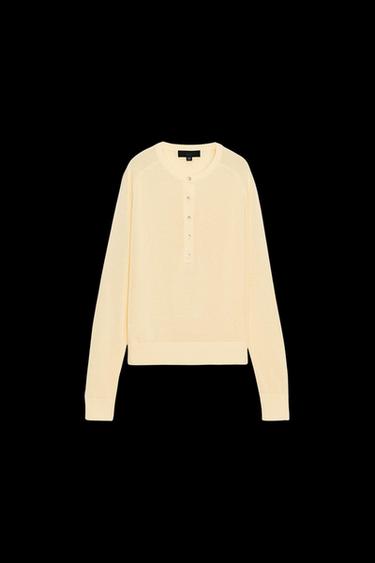 EINFARBIGER STRICKPULLOVER - Butterfarben von Zara