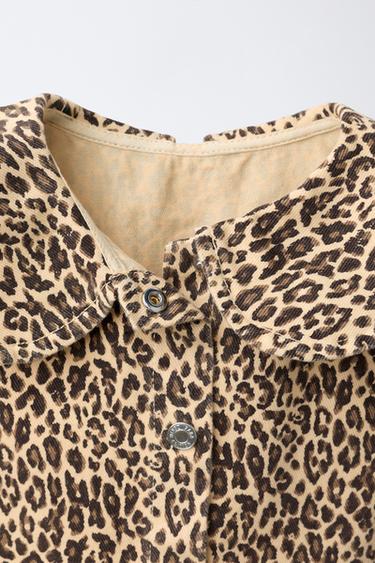 ANIMAL PRINT TWILL DRESS - Brown by Zara - Image 2