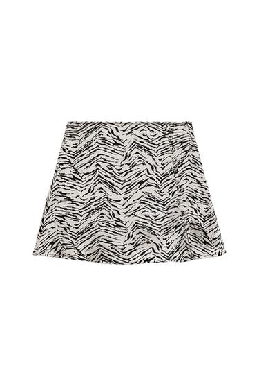 SATIN SKORT WITH BUTTONS