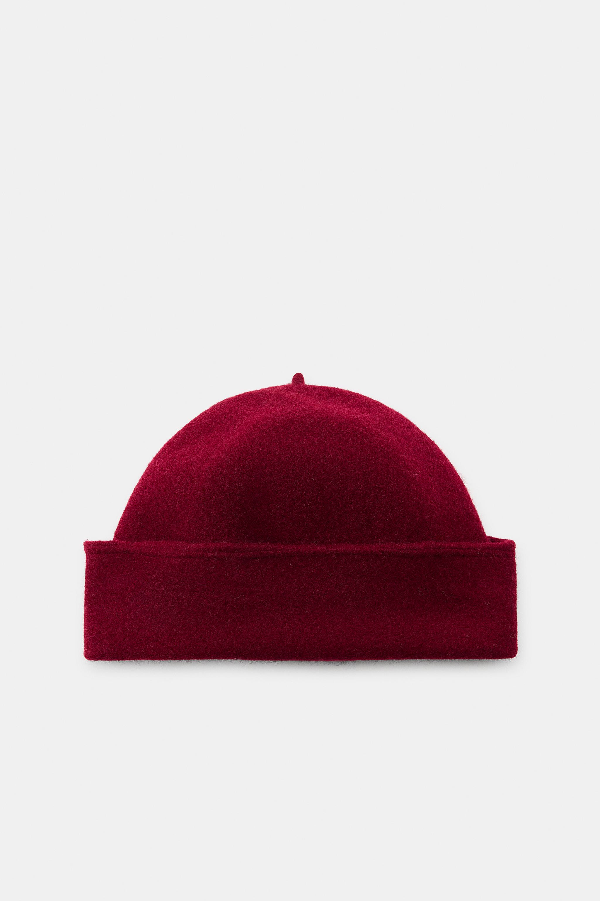 CASQUETE LÃ 100% DOBRADO - Borgonha | ZARA Brasil