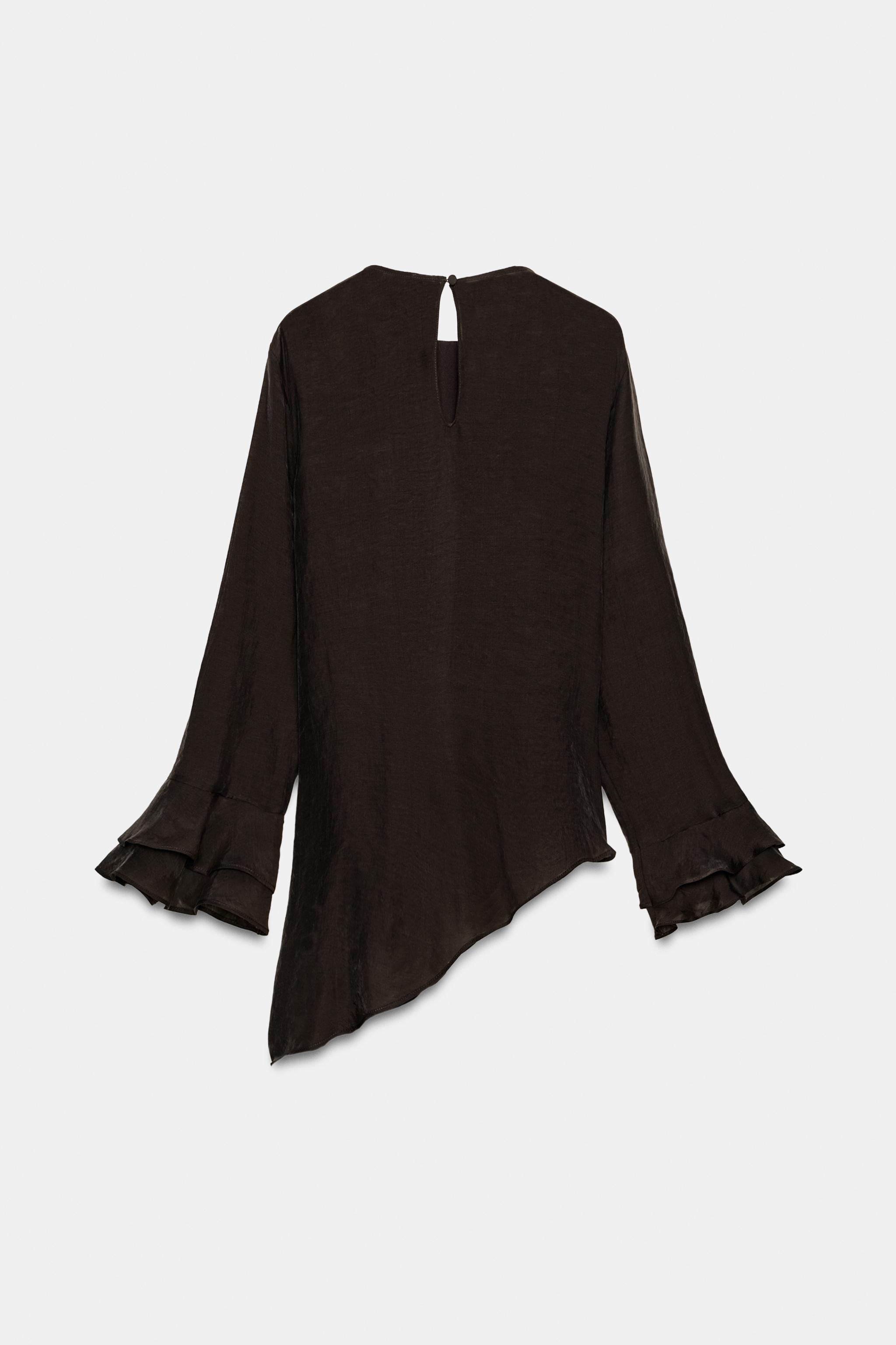 ASYMMETRIC RUFFLED TOP