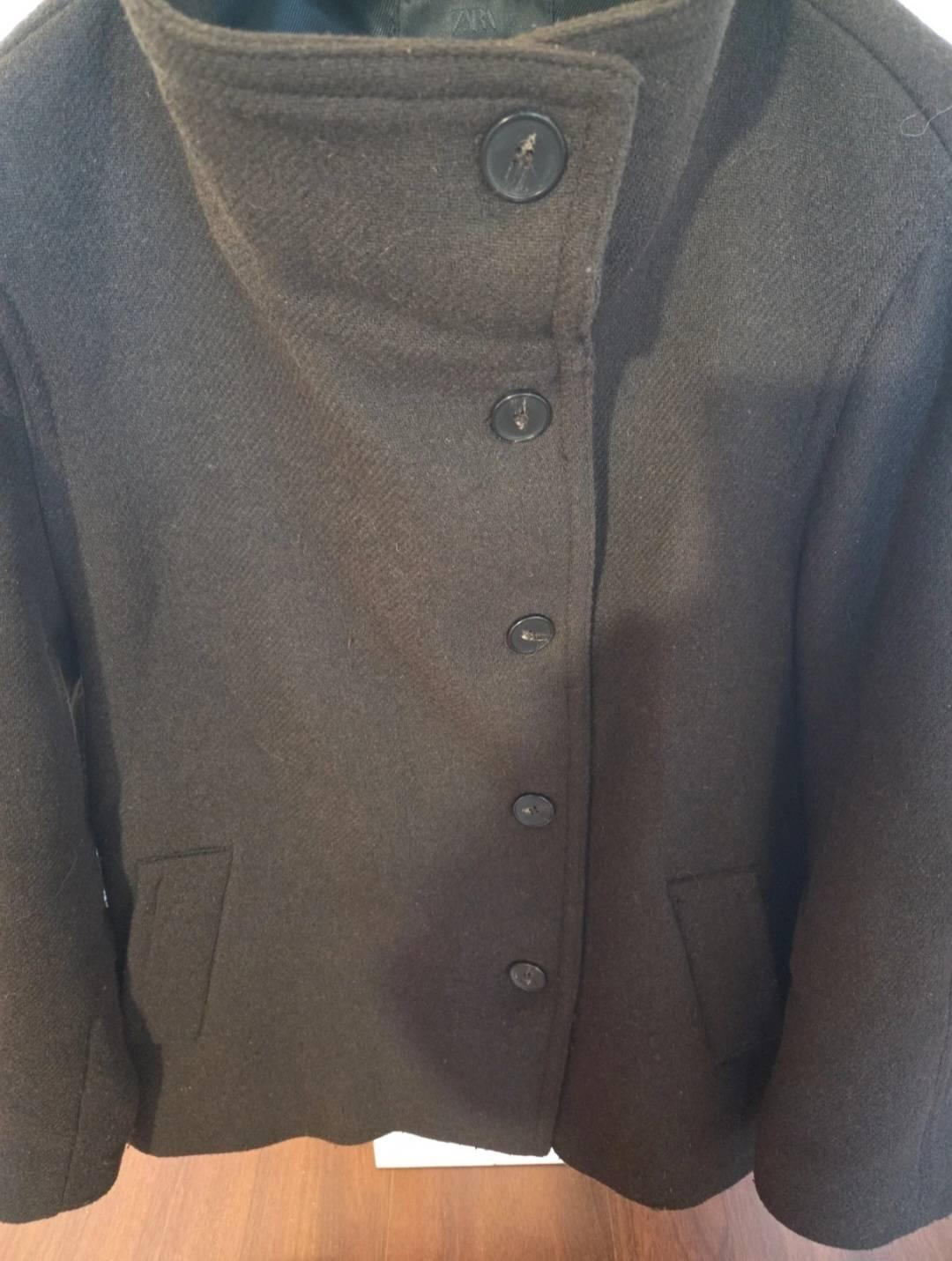 CROPPED WOOL COAT WITH HIGH NECK - Image 2