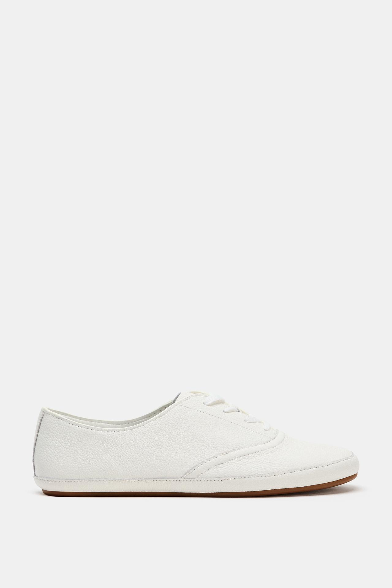 LEATHER DERBY SNEAKERS — White