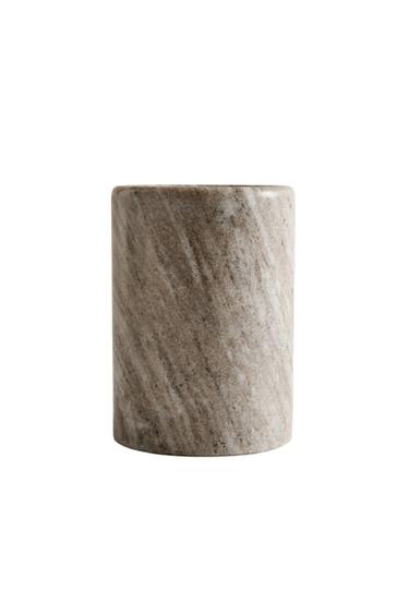 MARBLE UTENSIL JAR - Greyish by Zara