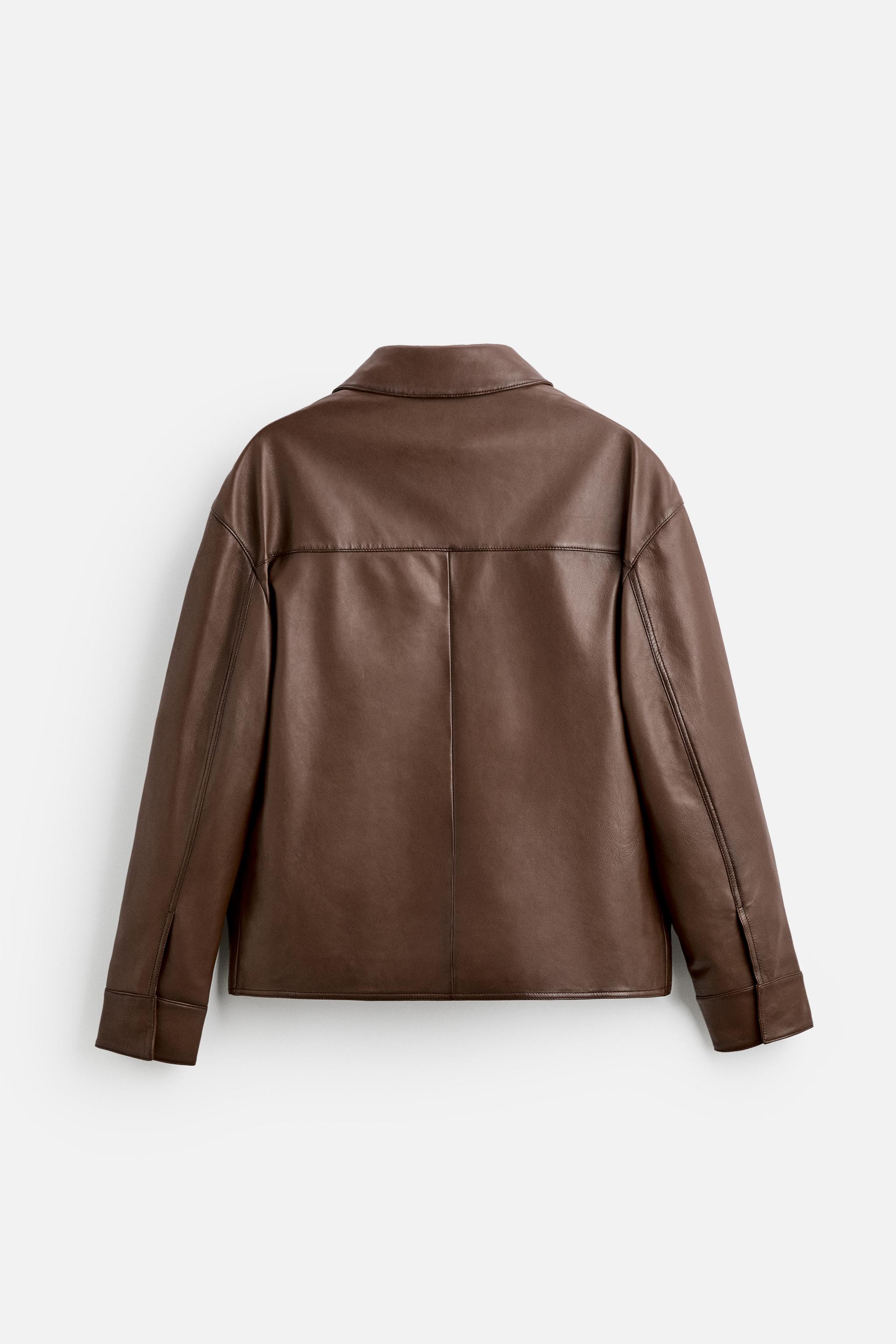 Zara homme veste en cuir fashion