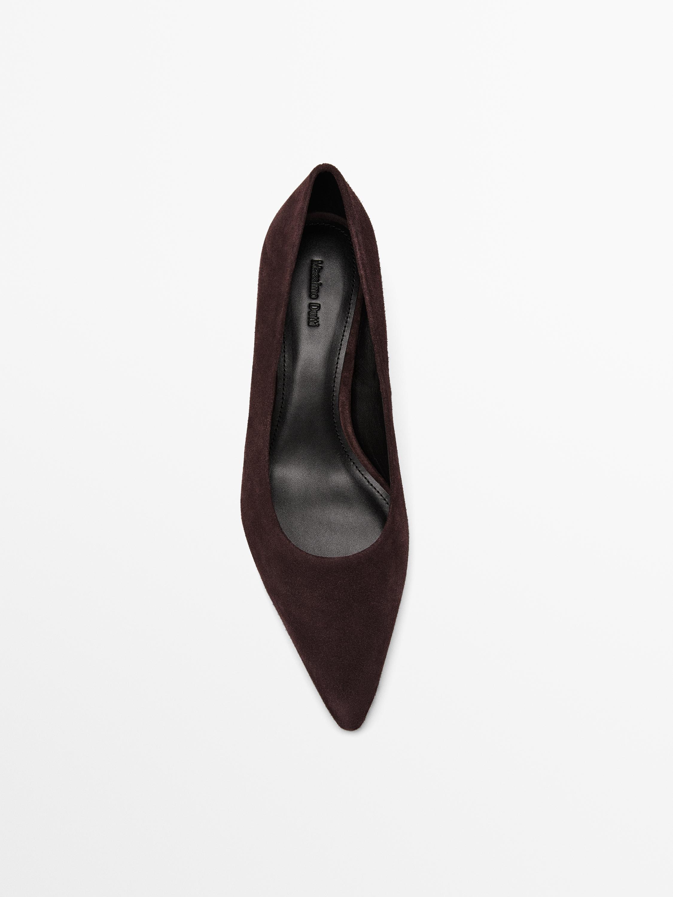 Suede high-heel shoes