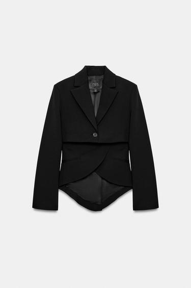 ZW COLLECTION ASYMMETRIC BLAZER - Black by Zara