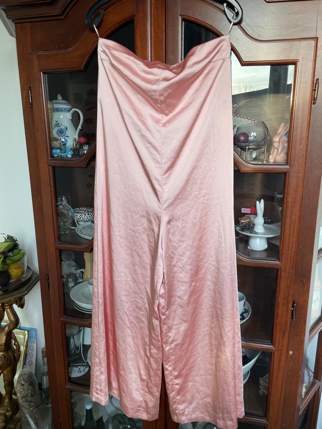 SATIN STRAPLESS JUMPSUIT - Image 3