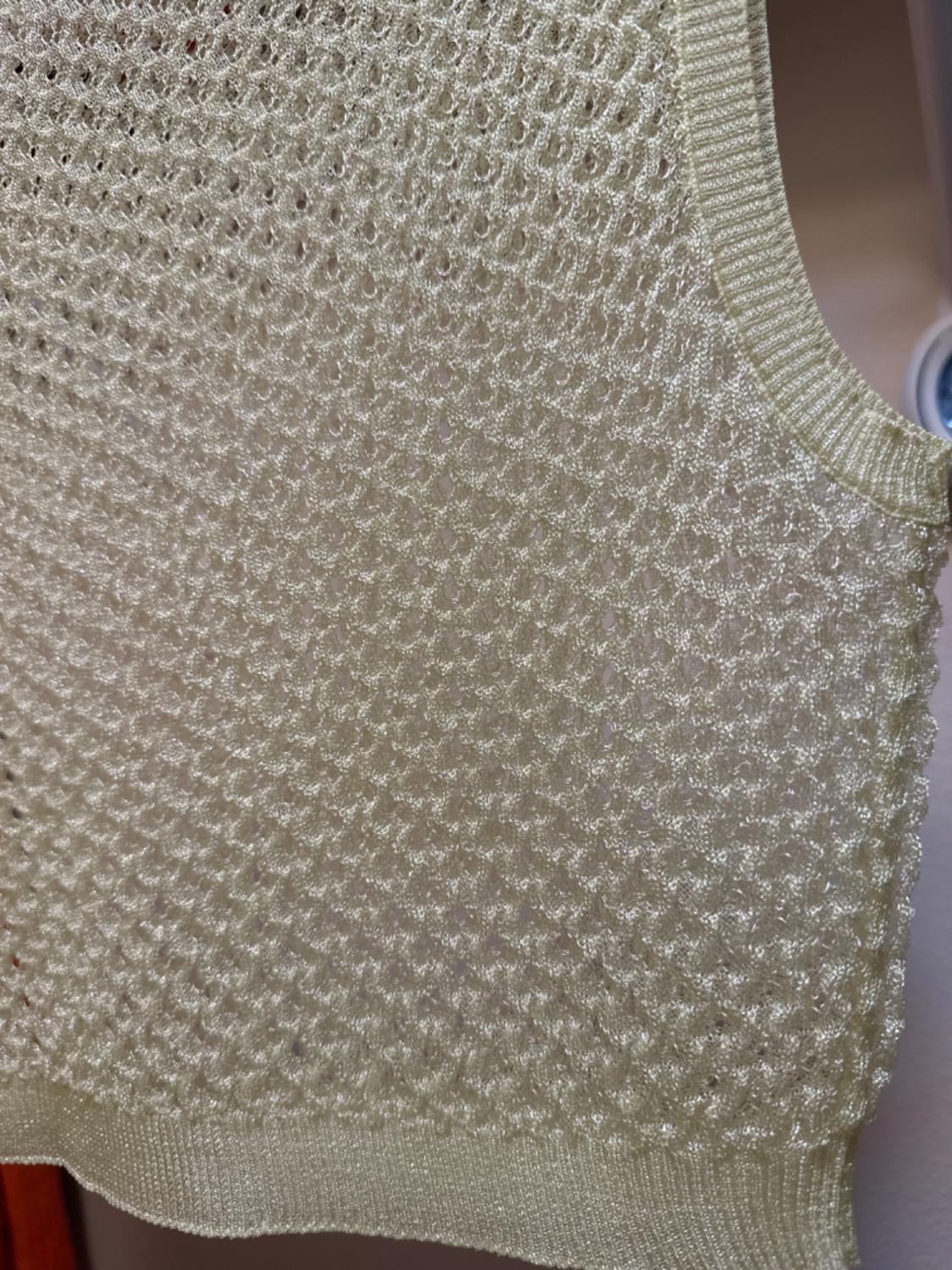 TEXTURED KNIT SEMI-SHEER TOP - Image 3