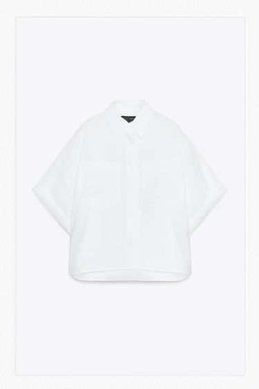CAMISA FLUIDA - Blanco de Zara