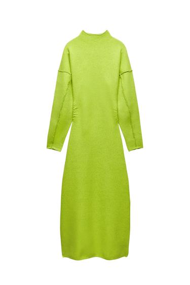 HIGH-NECK KNIT DRESS