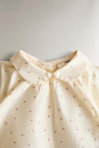 CHEMISE BÉBÉ MINI-FLEURS - Blanc cassé de Zara - Image 1
