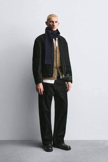 CAZADORA RELAXED FIT VELOUR - Negro de Zara - Imagen 0