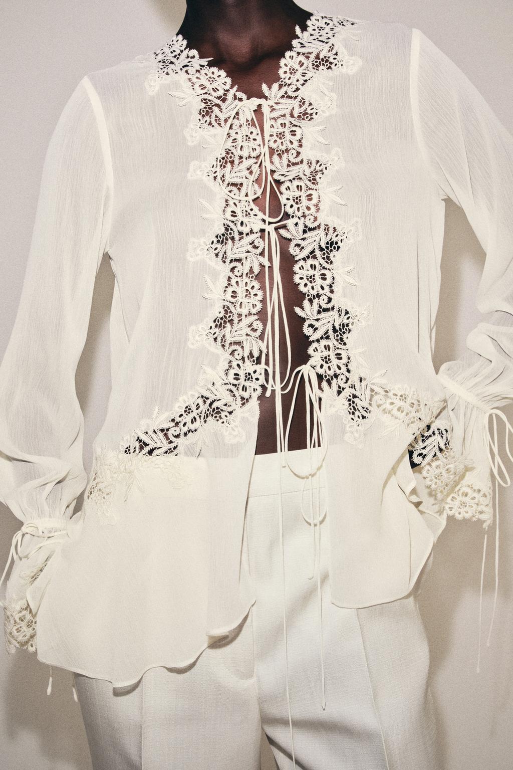 ZW COLLECTION COMBINATION LACE BLOUSE - image 2