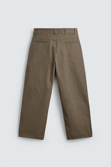PANTALON CHINO COUPE BAGGY À PLIS - Beige de Zara - Image 7
