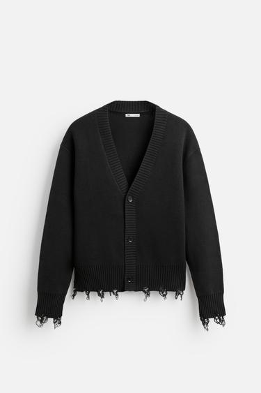 GRAFFITI PRINT CARDIGAN - Black by Zara