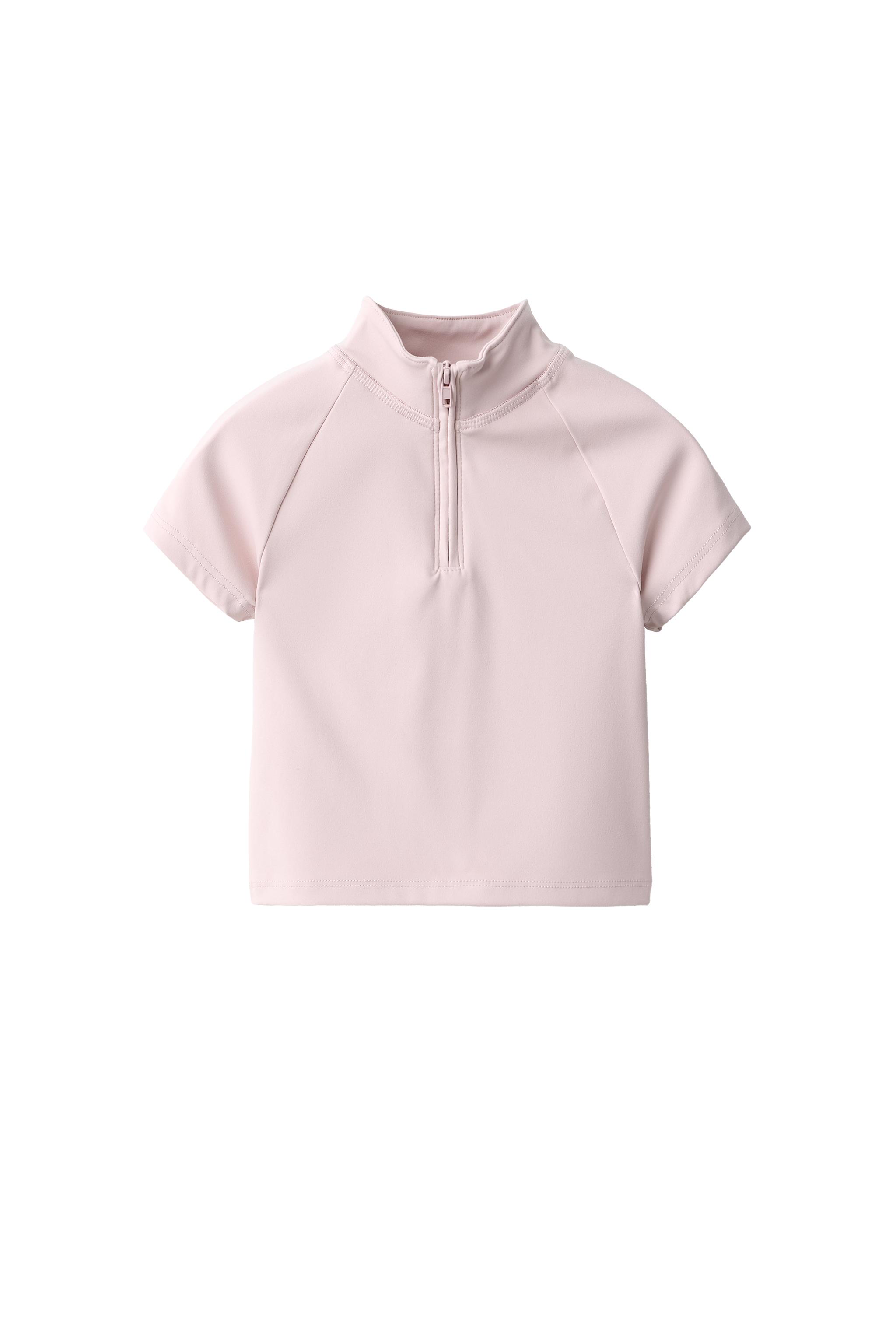 SPORTY ZIP T-SHIRT - Khaki | ZARA United States