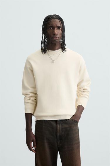 JERSEY ESTRUCTURA SOFT - Blanco roto de Zara