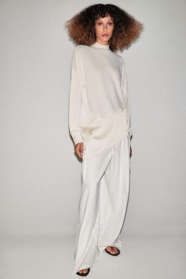JERSEY PUNTO COMBINADO ASIMÉTRICO - Blanco de Zara