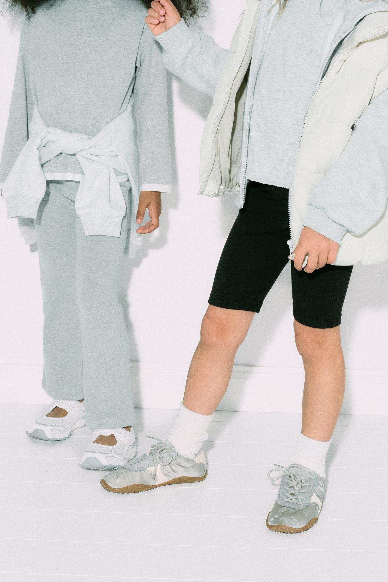 SPORTY FLARE LEGGINGS — Gray marl