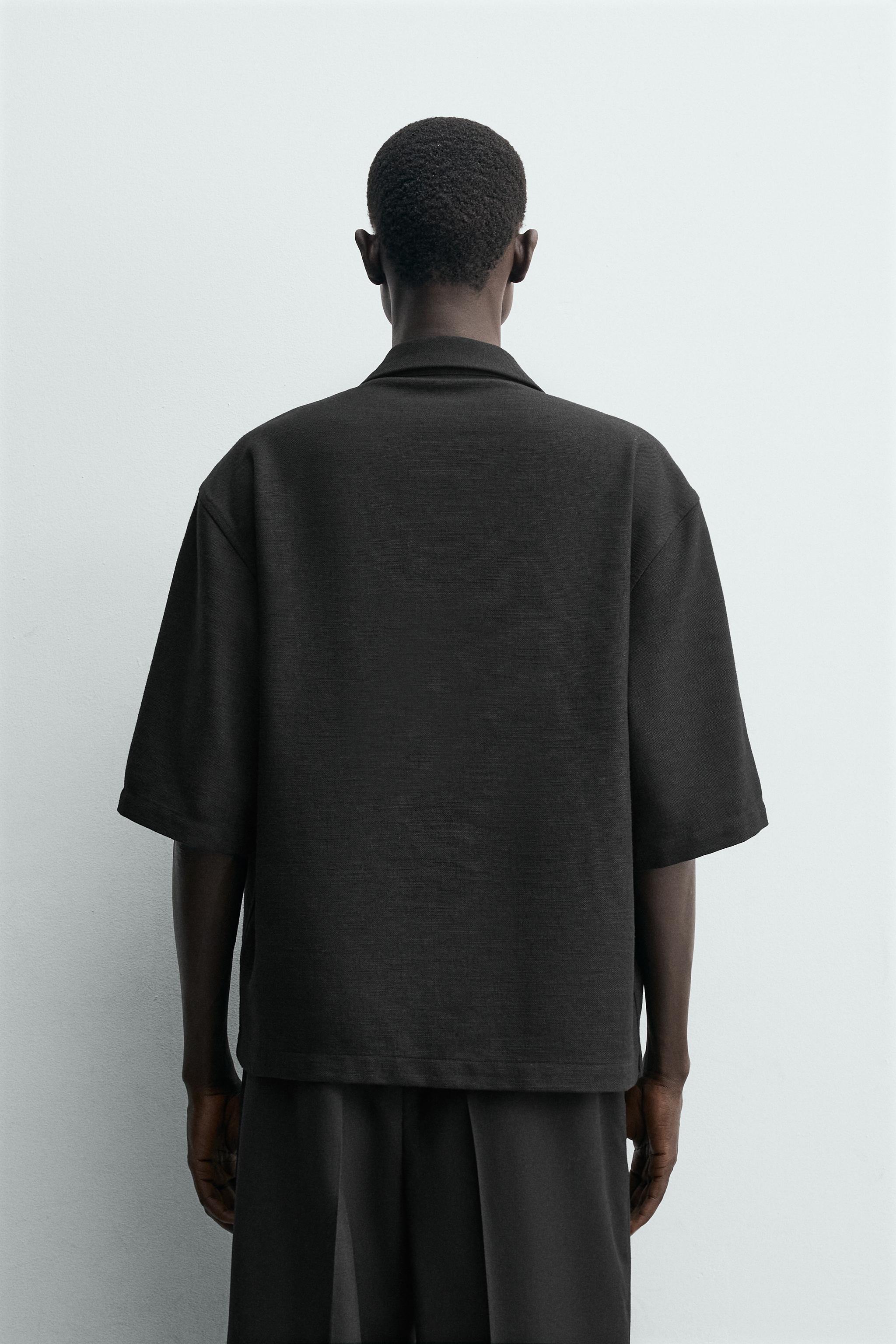 BOXY FIT TEXTURED SHIRT
