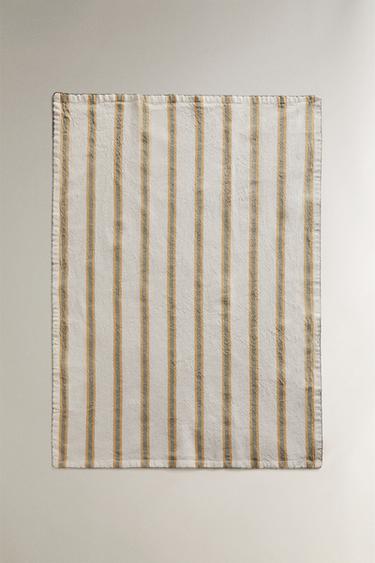 PACK OF STRIPED TEA TOWELS (PACK OF 2) - Blue / Green by Zara - Image 1