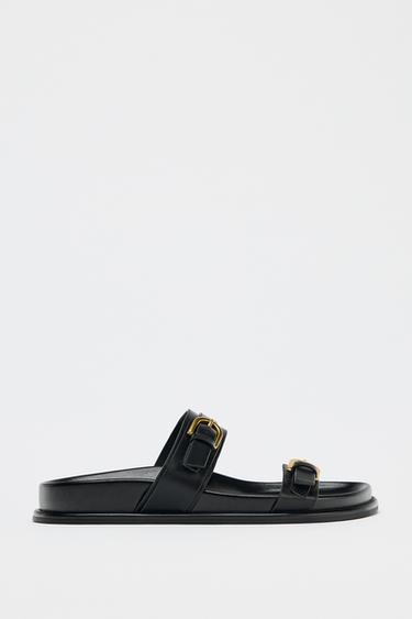 SANDALES À BOUCLES - Noir de Zara - Image 4