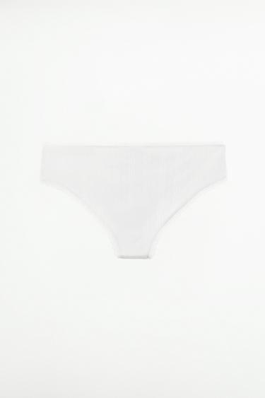 LACE POINTELLE BRIEFS - White de Zara - Image 4