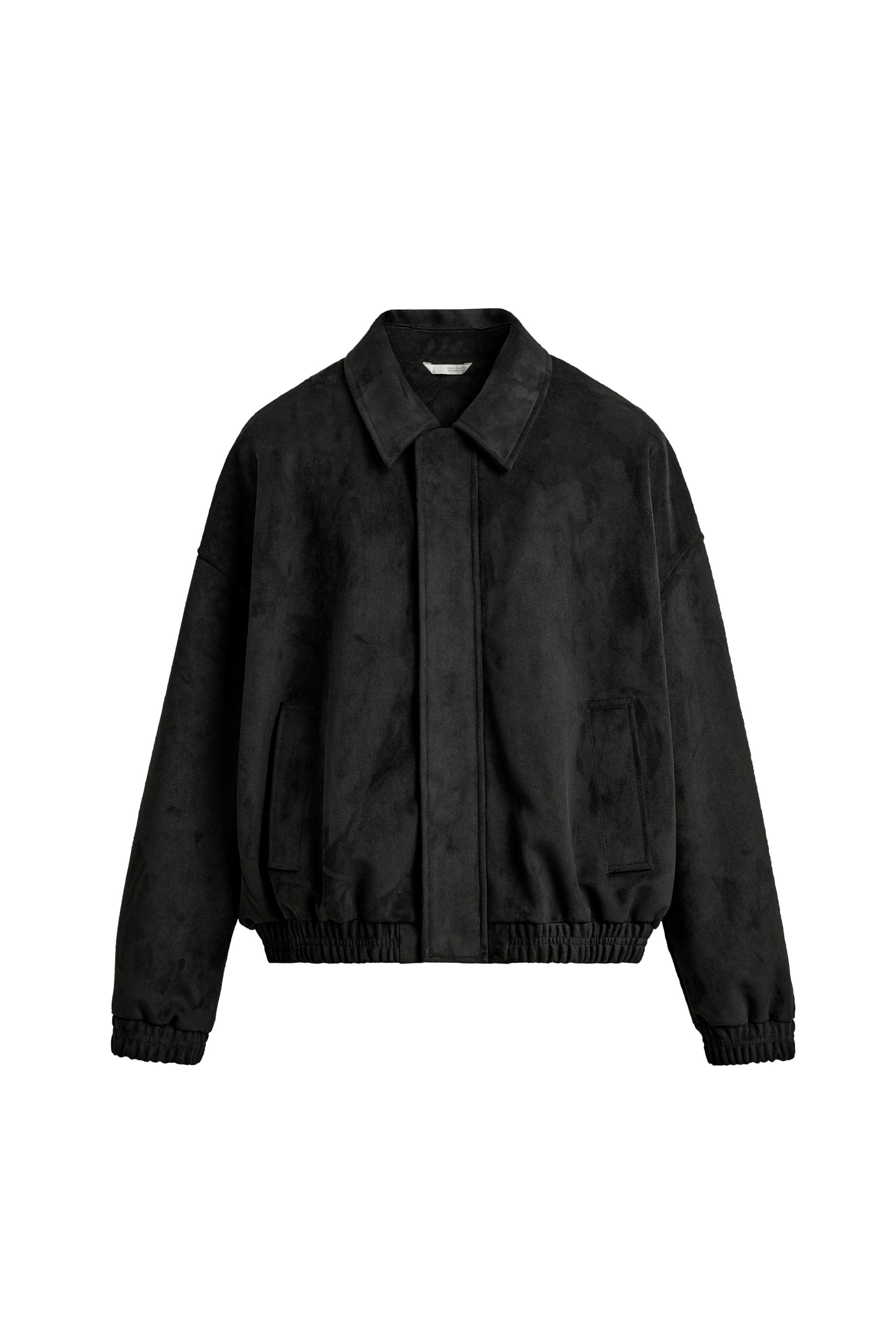 FAUX SUEDE RELAXED FIT JACKET - Brown | ZARA United States
