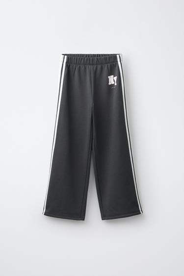 CALÇA DE MOLETOM WIDE LEG - Cinzento da Zara - Imagem 0