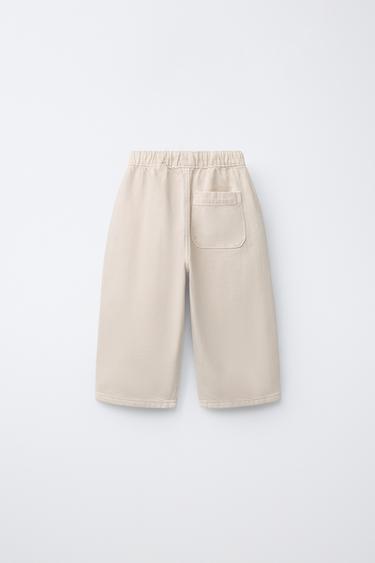 BAGGY TWILL TROUSERS - Light beige by Zara