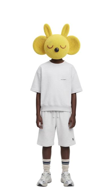 SHORT SLEEVE SWEATSHIRT WITH RAISED TEXT - Grey marl by Zara