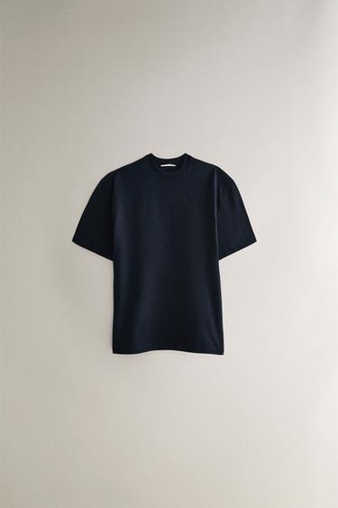 MAGLIETTA A MANICHE CORTE - Blu di Zara - Immagine 0
