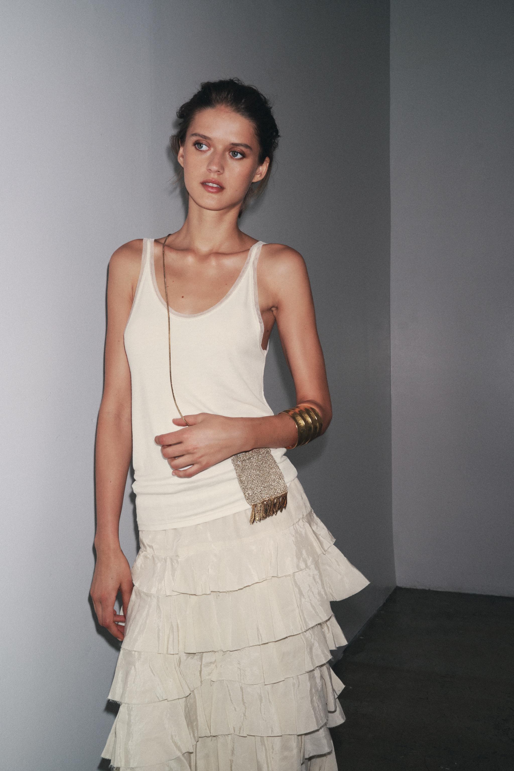 ZARA チュールコンビネーションTシャツ 1067/620 01067620727-p.jpg?ts=1751624377968