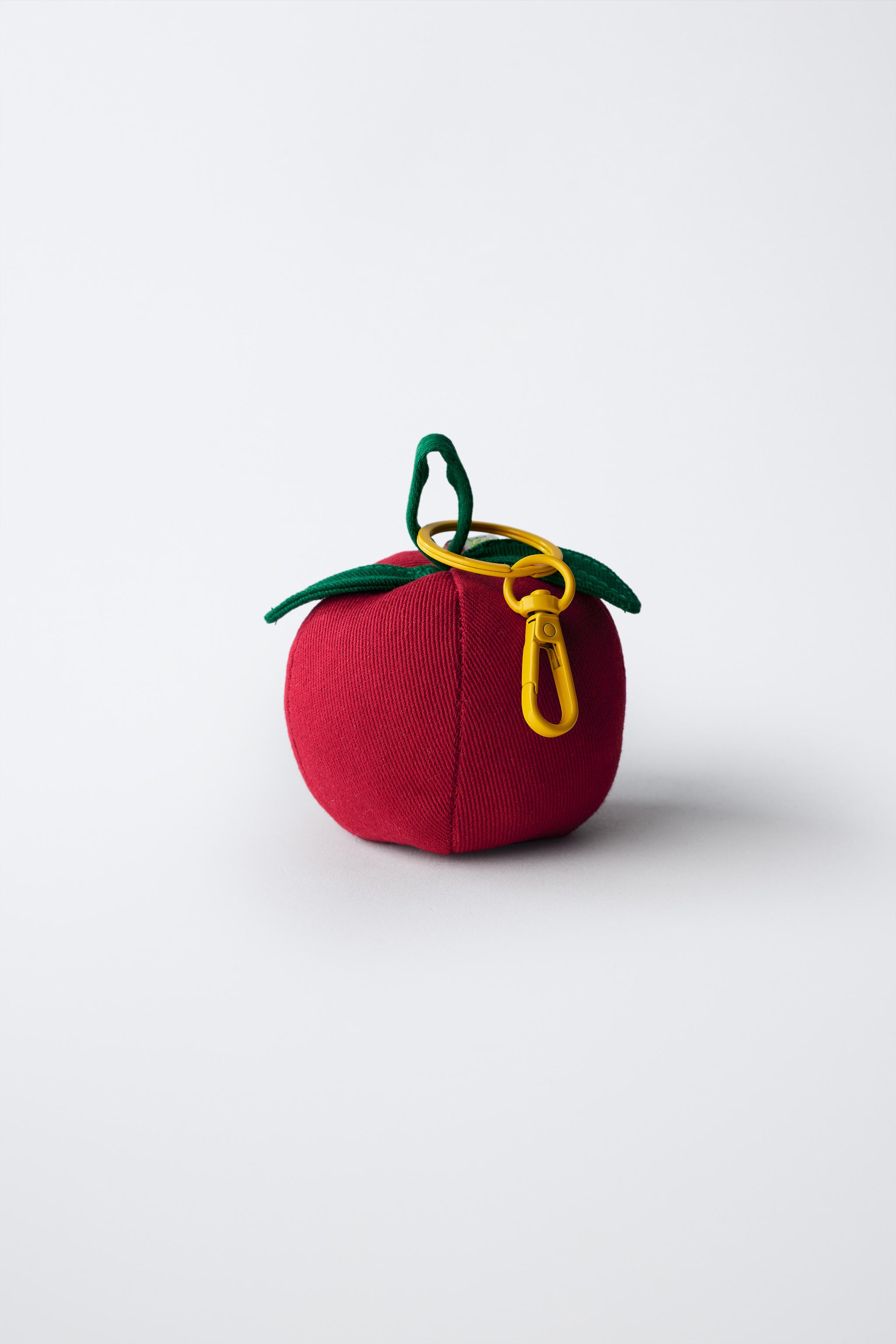 FRUIT OF THE LOOM™ APPLE CHARM KEYCHAIN