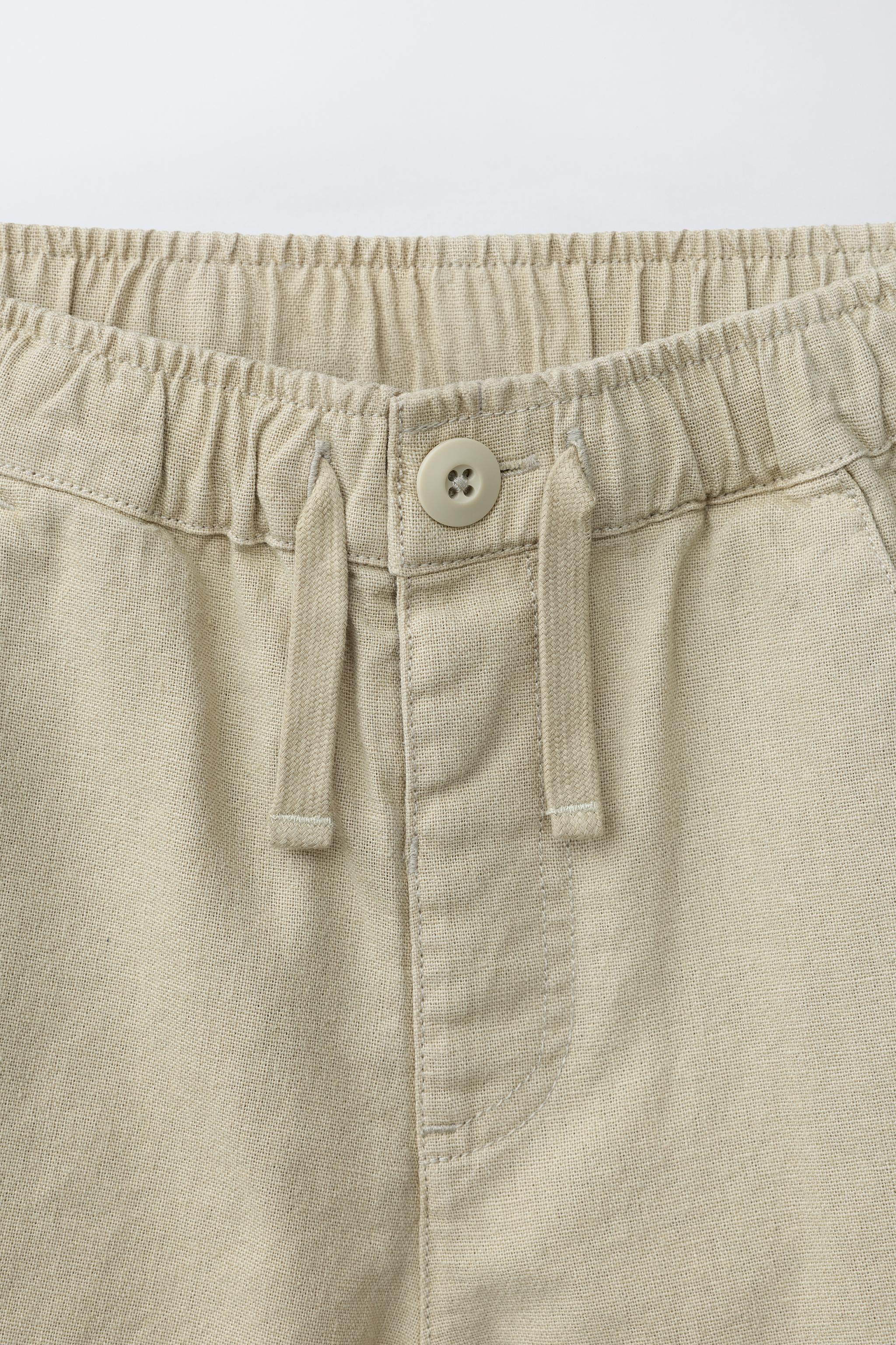 LINEN AND COTTON SHORTS